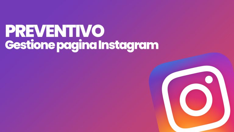 preventivo gestione instagram pagina e profilo