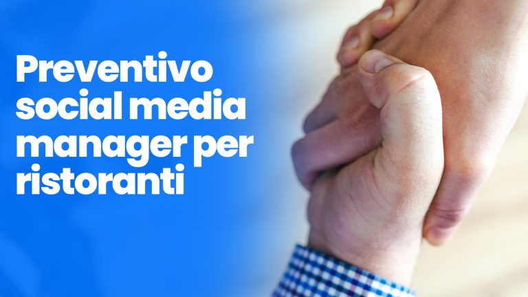 preventivo social media manager per ristoranti