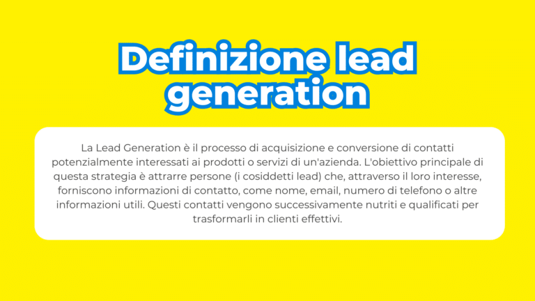 Definizione lead generation